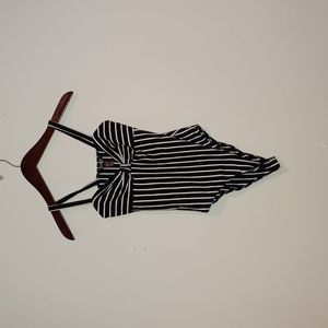 Streetwear one piece striped tank